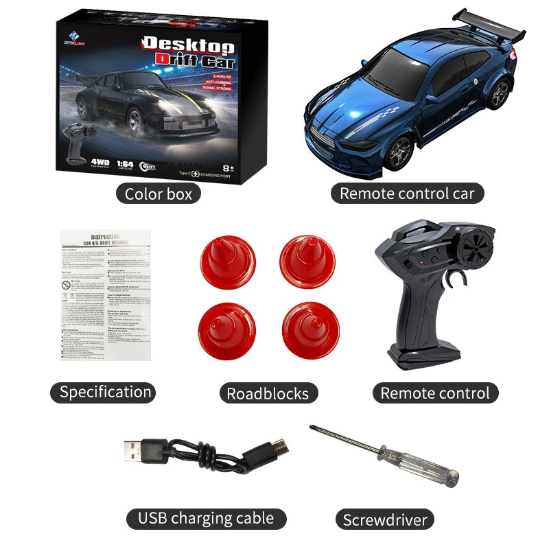 Realistic Mini RC Drift Car - Perfect desktop toy