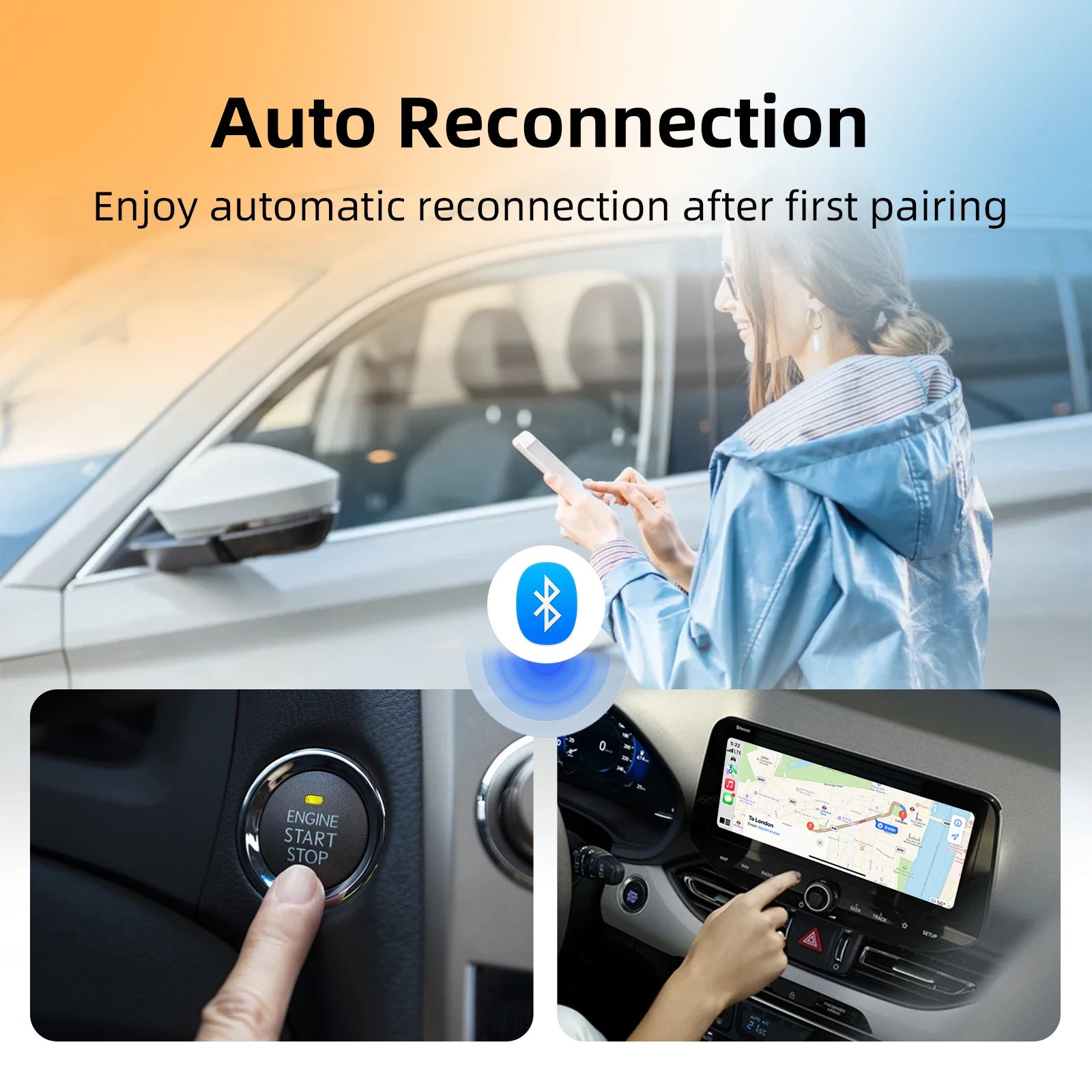 Wireless CarPlay and Android Auto Adapter for Factory Wired Vehicles - 2-in-1 Solution