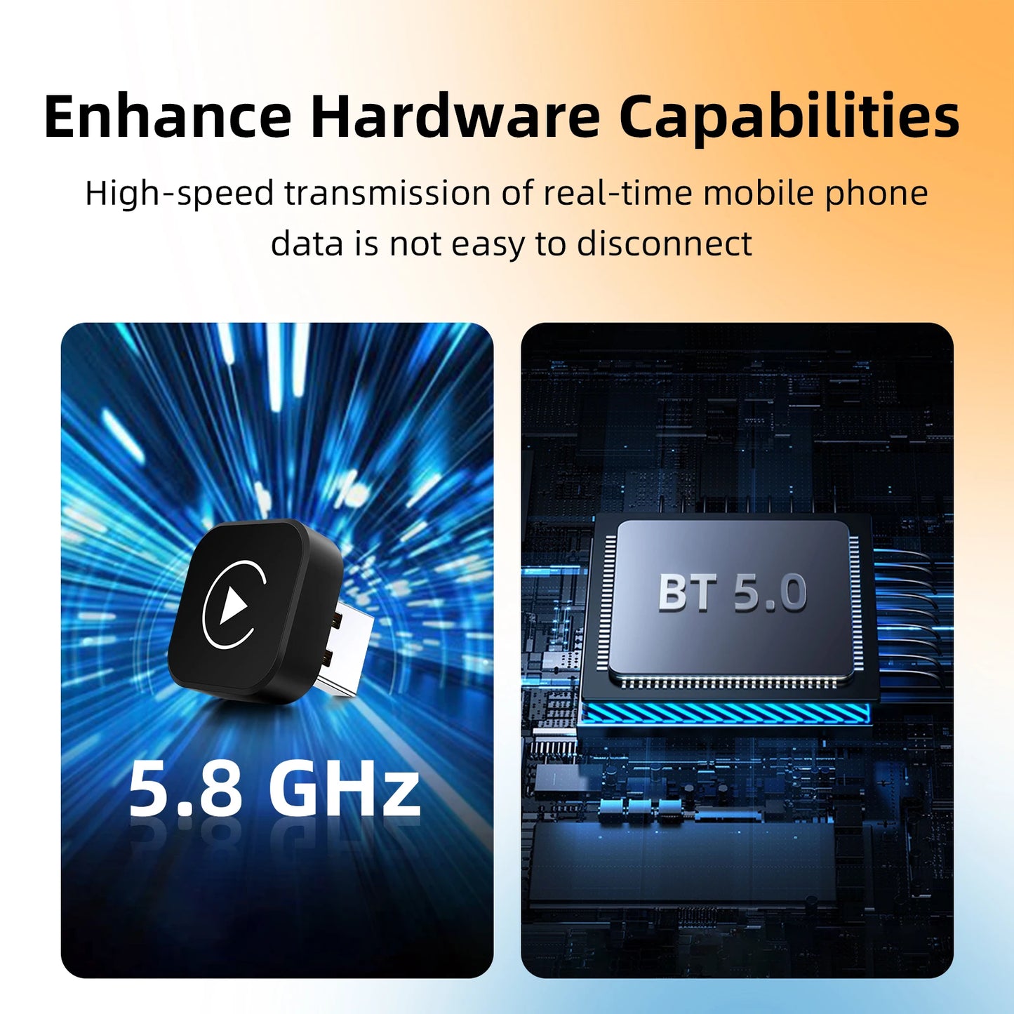 Wireless CarPlay and Android Auto Adapter for Factory Wired Vehicles - 2-in-1 Solution