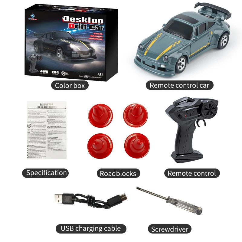Realistic Mini RC Drift Car - Perfect desktop toy